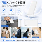 半固体電池 モバイルバッテリー 10000mAh PD20W急速充電 パススルー充電対応 発火リスク低減 約2000回長寿命 USB-C×2 USB-A×1 3台同時充電 LED残量表示 2年保証