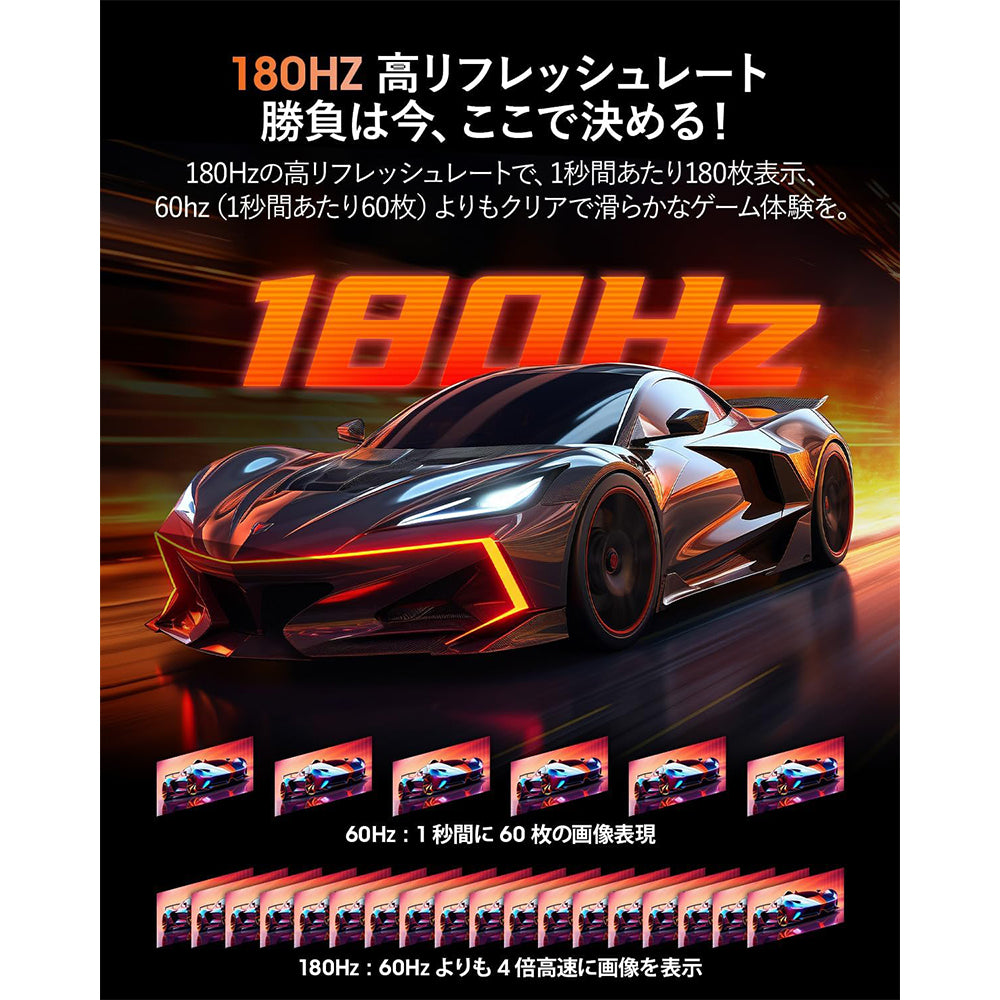ゲーミングモニター 24 インチ Fast IPS パネル トールモデル リフレッシュレート 180Hz