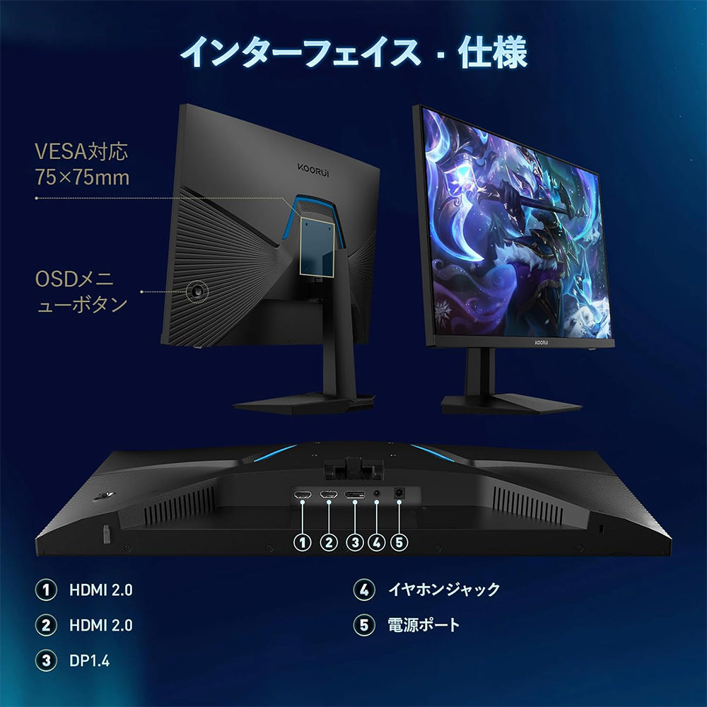 ゲーミングモニター 24.5 インチ Fast IPS パネル リフレッシュレート