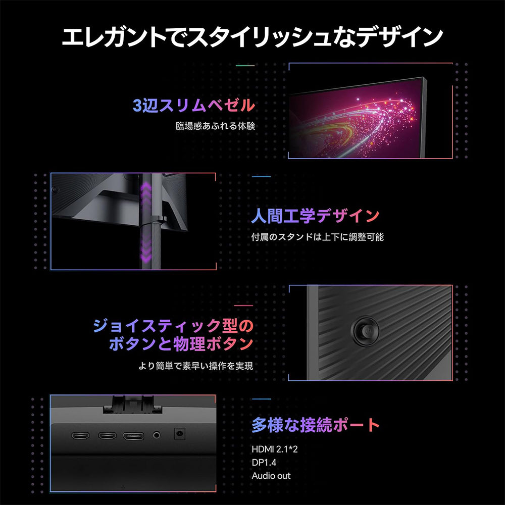 ゲーミングモニター 27 インチ Fast IPS リフレッシュレート 4K UHD モード：160Hz / FHD (1080p) モード：320Hz