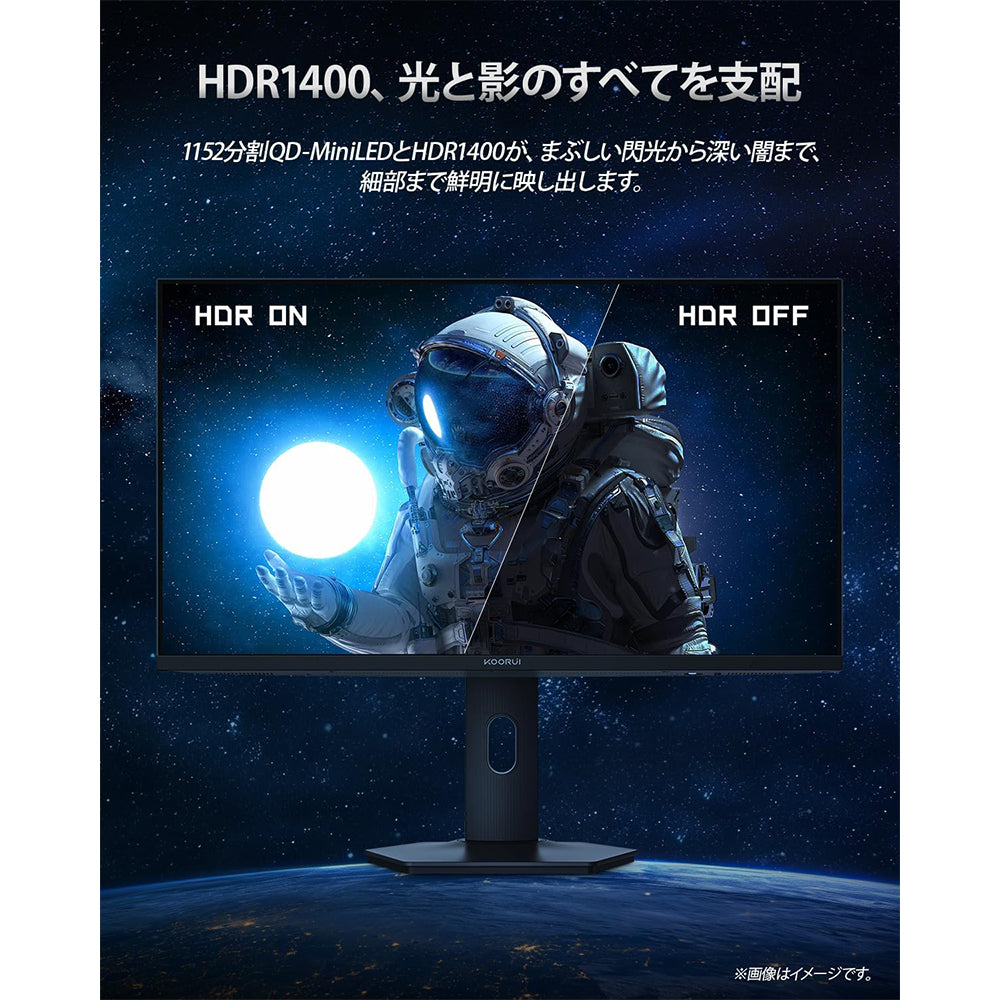 QD-MiniLED 27 インチ ゲーミングモニター 4K Fast IPS パネル UHD モード：160Hz / FHD (1080p) モード：320Hz
