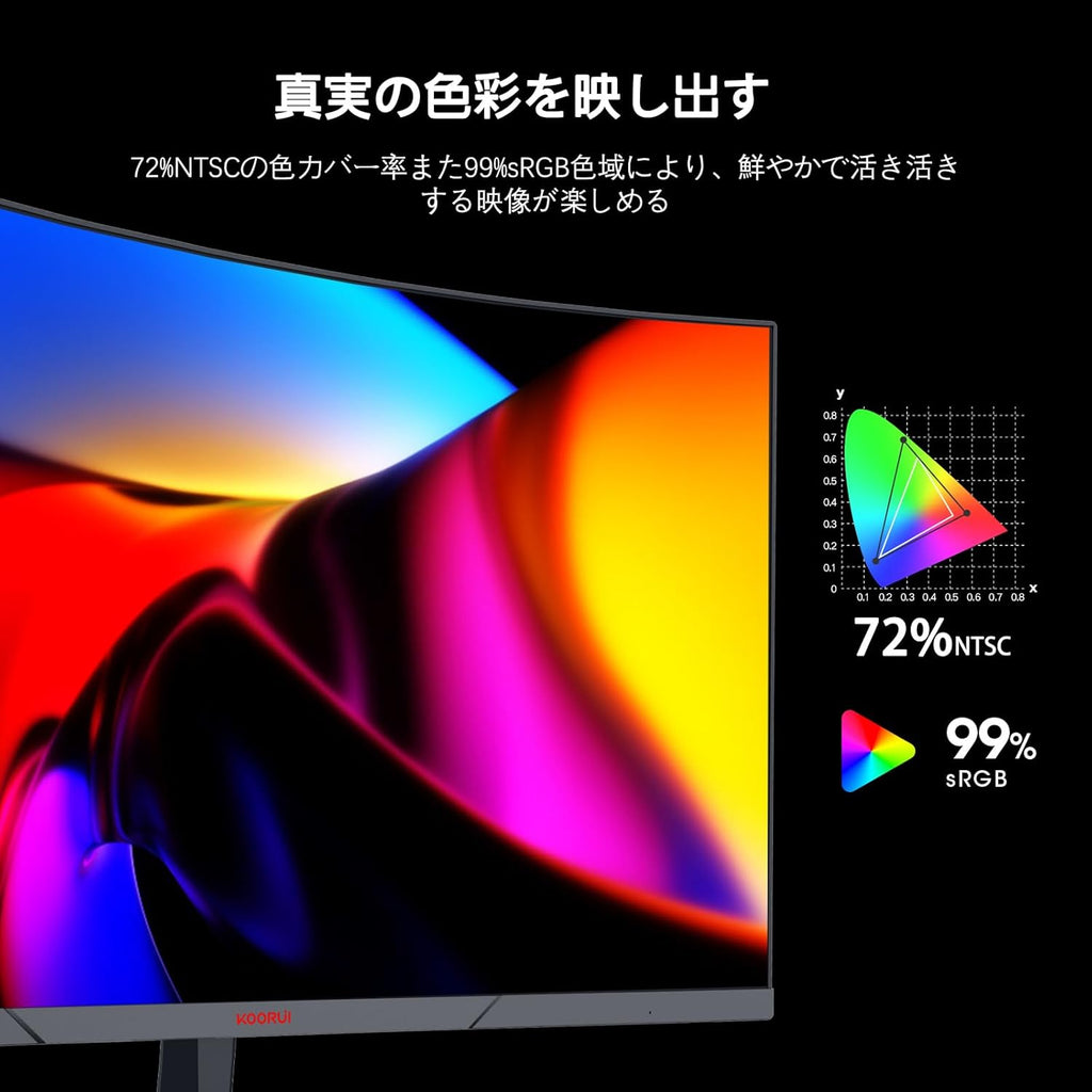 ゲーミングモニター24 インチ 湾曲  VA パネル リフレッシュレート 180Hz