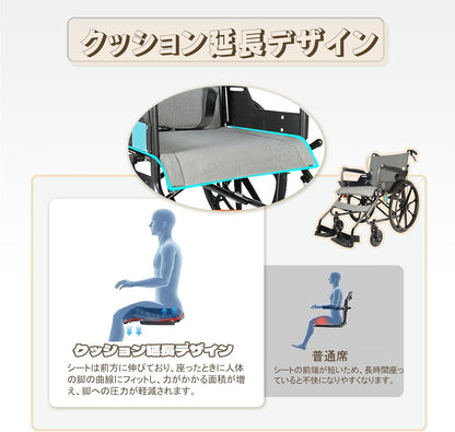 LightCrutch 車椅子 折り畳み式車いす 自走·介助兼用 車イス ソリッドゴムタイヤ コンパクト 組立不要 介助ブレーキ付き 屋内外で兼用 LCHS301