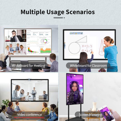 ouchWo 86 インチのタッチスクリーンのモニター、アンドロイド 11 の 4K 電子 Whiteboard RAM 4GB+ ROM 32GB のオフィス、教室のためのオールインワンの接触パネル