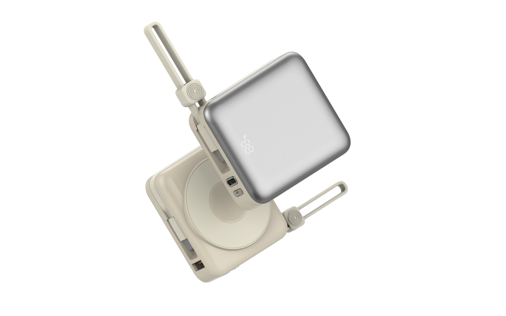 MagSafe AppleWatch対応 小型大容量モバイルバッテリー ホワイト ABS-AS100MGA-WH