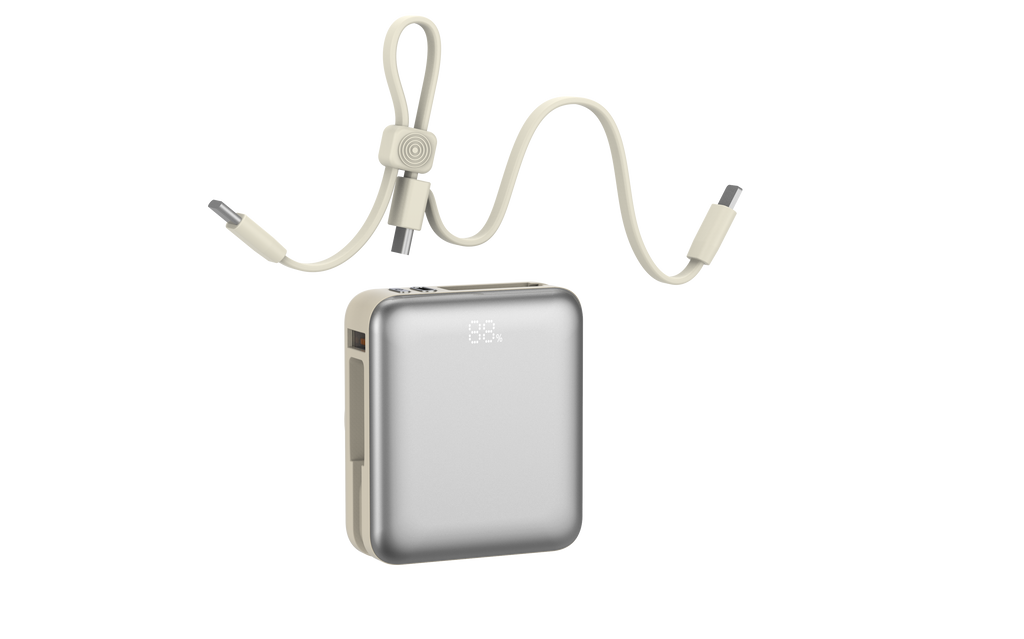 MagSafe AppleWatch対応 小型大容量モバイルバッテリー ホワイト ABS-AS100MGA-WH