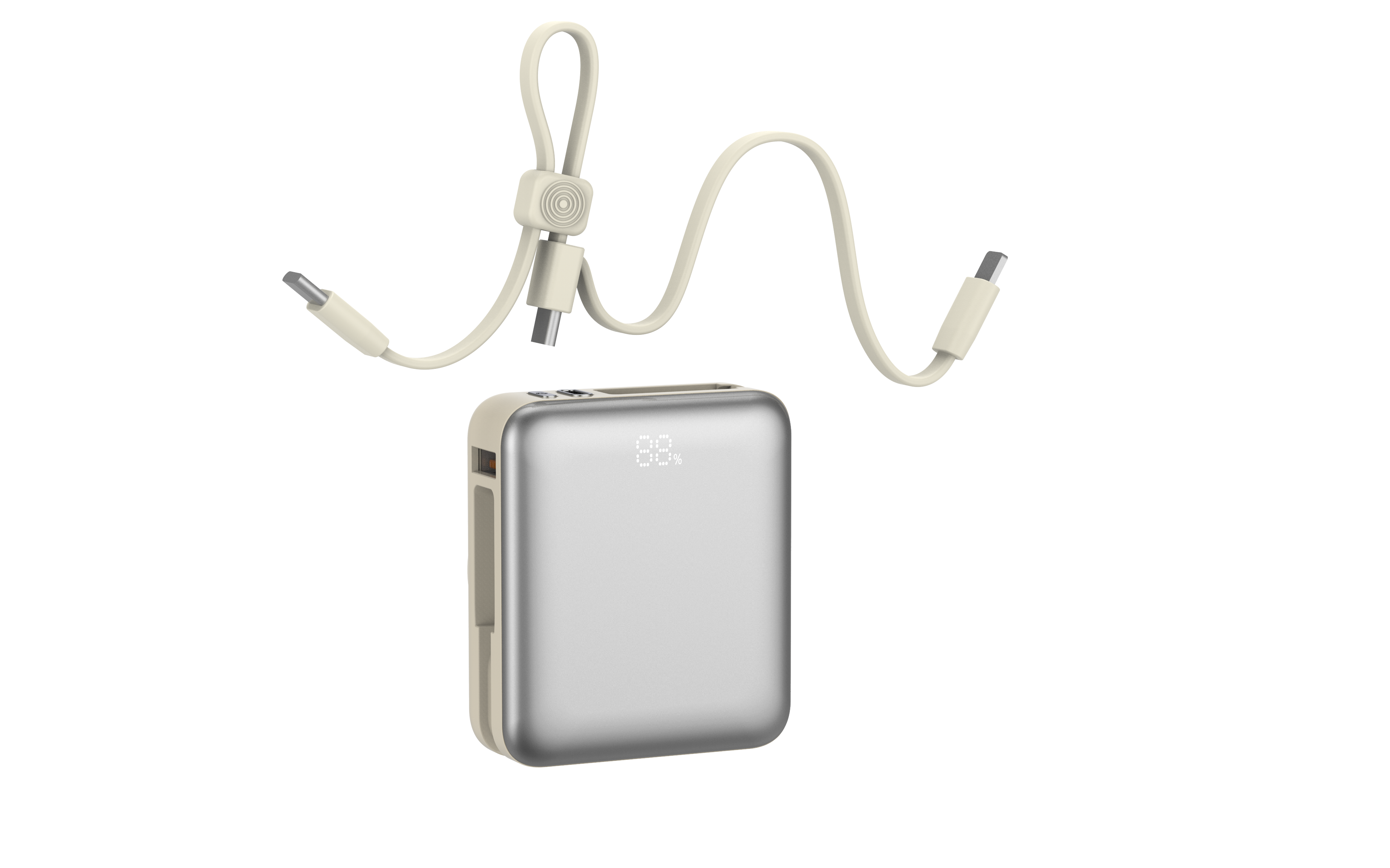 MagSafe AppleWatch対応 小型大容量モバイルバッテリー ホワイト ABS-AS100MGA-WH