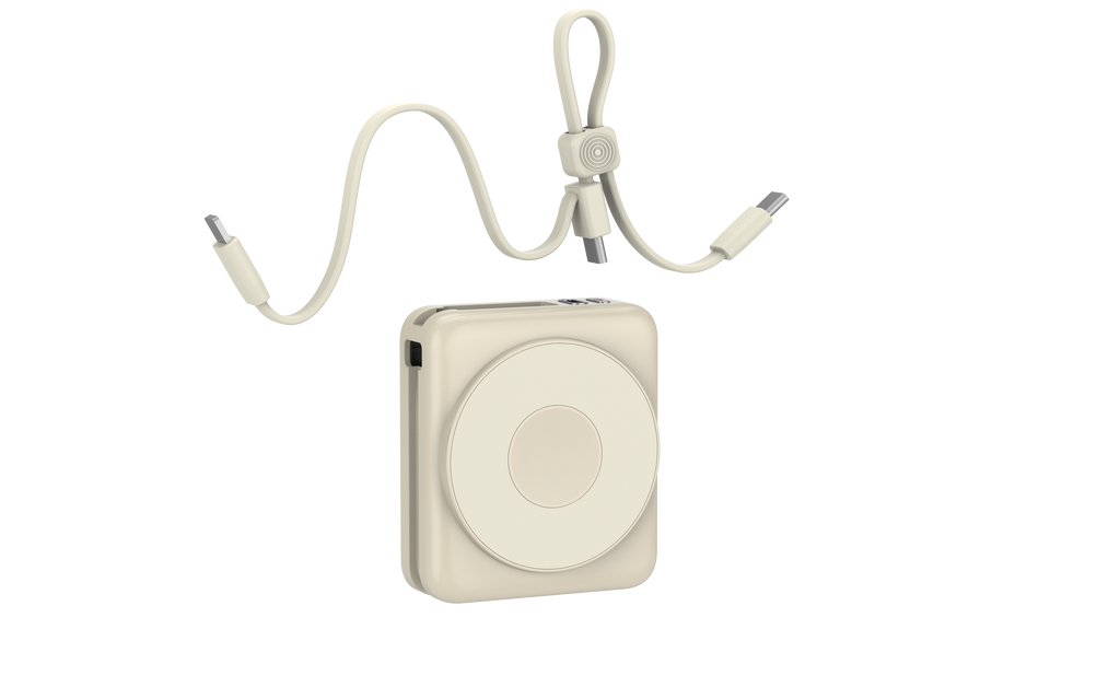 MagSafe AppleWatch対応 小型大容量モバイルバッテリー ホワイト ABS-AS100MGA-WH