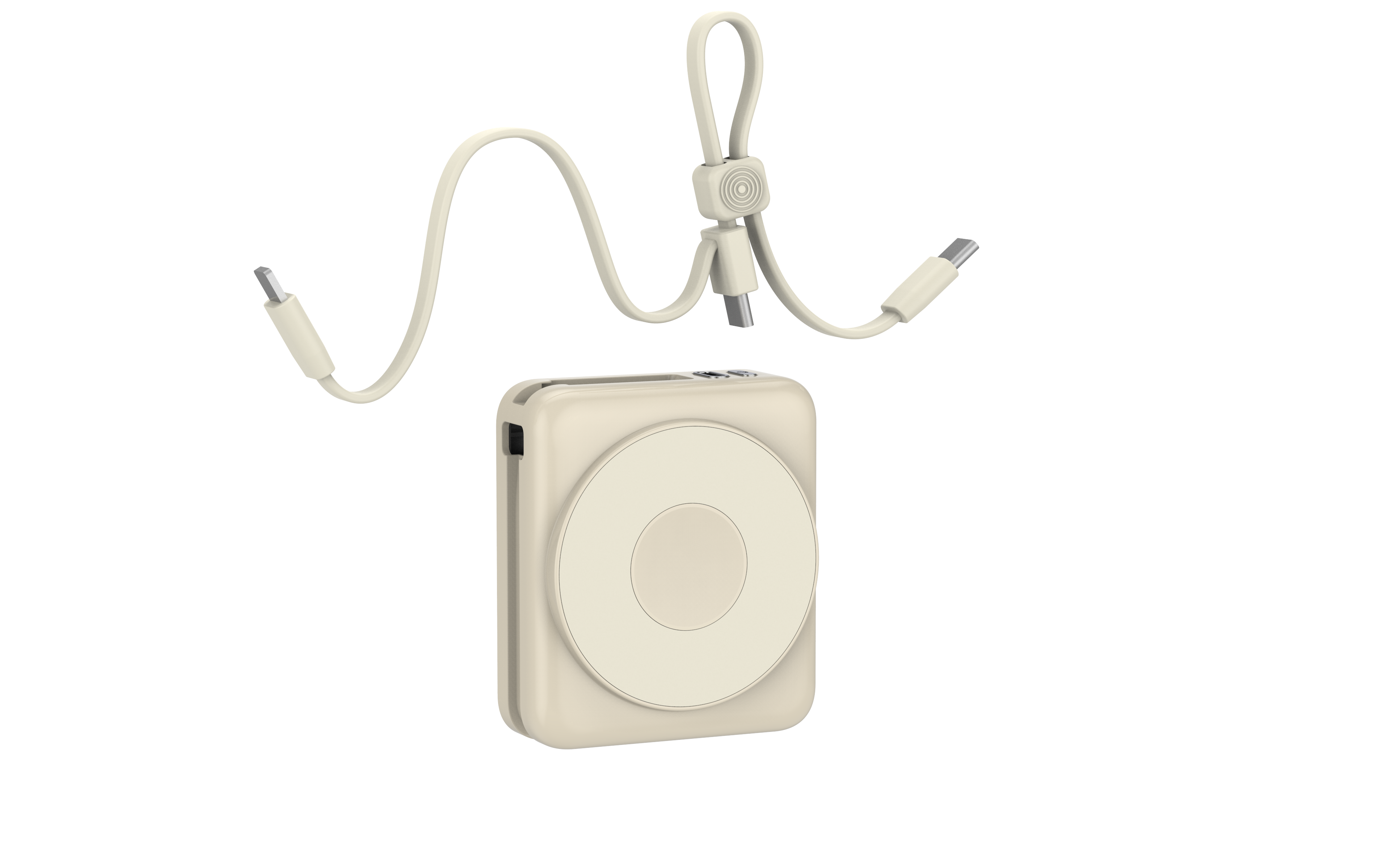 MagSafe AppleWatch対応 小型大容量モバイルバッテリー ホワイト ABS-AS100MGA-WH