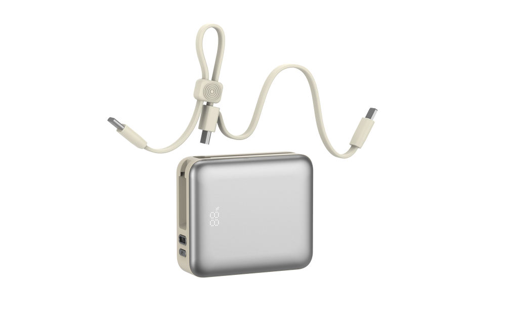 MagSafe AppleWatch対応 小型大容量モバイルバッテリー ホワイト ABS-AS100MGA-WH