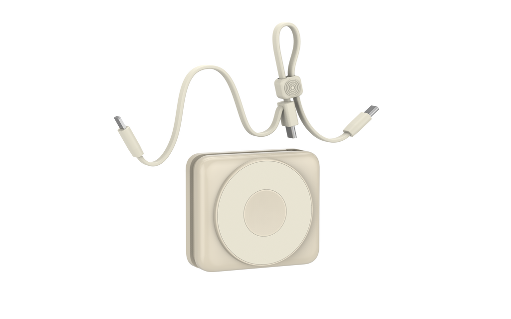 MagSafe AppleWatch対応 小型大容量モバイルバッテリー ホワイト ABS-AS100MGA-WH