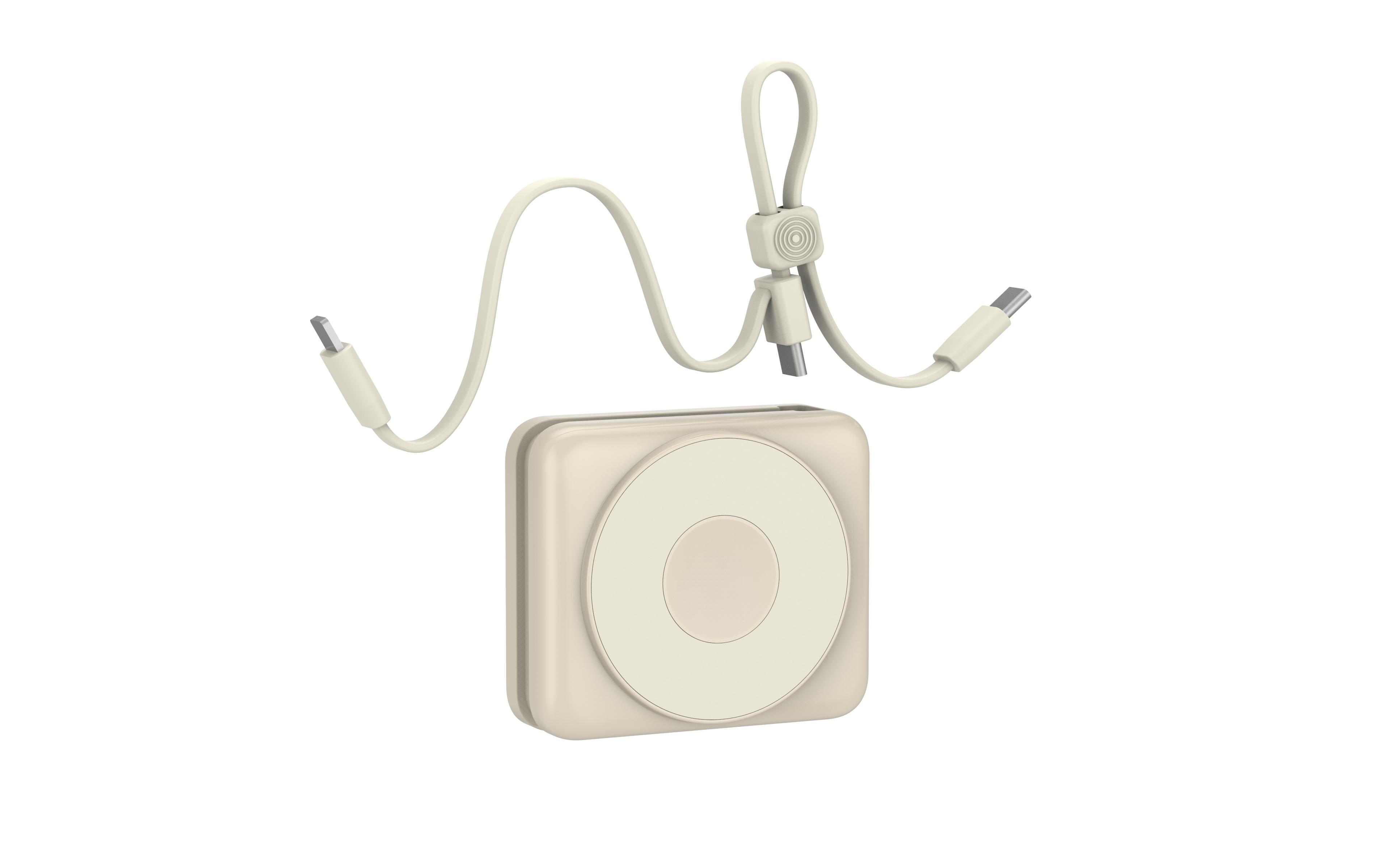 MagSafe AppleWatch対応 小型大容量モバイルバッテリー ホワイト ABS-AS100MGA-WH