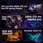 24 型 240Hz FHD Fast IPS 1ms HDR400 ゲーミングモニター G2511X 低ブルーライト VESA PS5/Xbox