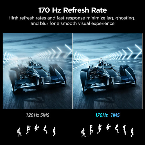 31.5 インチ湾曲ゲーミングモニター リフレッシュレート 170Hz 応答速度 1ms